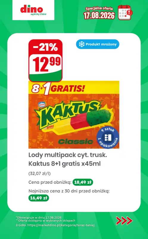 Dino - gazetka promocyjna Specjalna oferta na 17.08.2026 - promocje spoza gazetki od poniedziałku 17.08 do poniedziałku 17.08 - strona 6