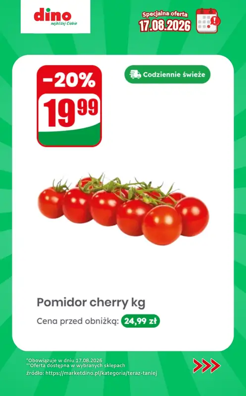Dino - gazetka promocyjna Specjalna oferta na 17.08.2026 - promocje spoza gazetki od poniedziałku 17.08 do poniedziałku 17.08 - strona 2