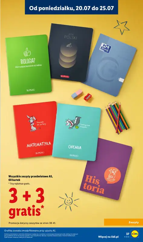 Lidl - gazetka promocyjna Kompletna Wyprawka W Megacenach od wtorku 14.07 do poniedziałku 31.08 - strona 39