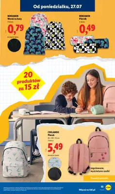 Lidl - gazetka promocyjna Kompletna Wyprawka W Megacenach od wtorku 14.07 do poniedziałku 31.08 - strona 57