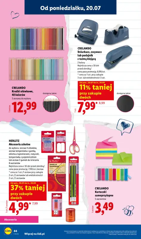 Lidl - gazetka promocyjna Kompletna Wyprawka W Megacenach od wtorku 14.07 do poniedziałku 31.08 - strona 46