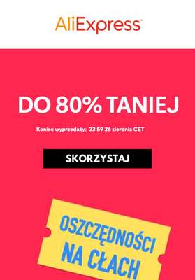 AliExpress - gazetka promocyjna Do -80% taniej | kupony od poniedziałku 17.08 do środy 26.08