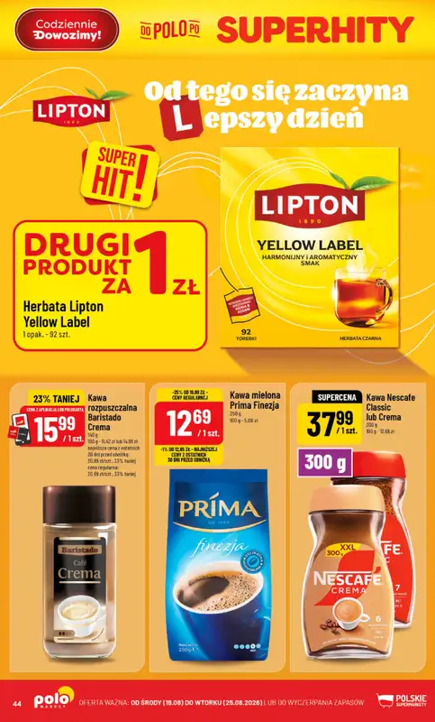 POLOmarket - gazetka promocyjna Gazetka od środy 19.08 do wtorku 25.08 - strona 44