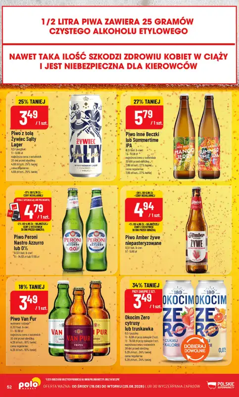 POLOmarket - gazetka promocyjna Gazetka od środy 19.08 do wtorku 25.08 - strona 52