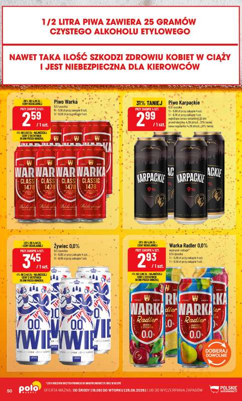 POLOmarket - gazetka promocyjna Gazetka od środy 19.08 do wtorku 25.08 - strona 50