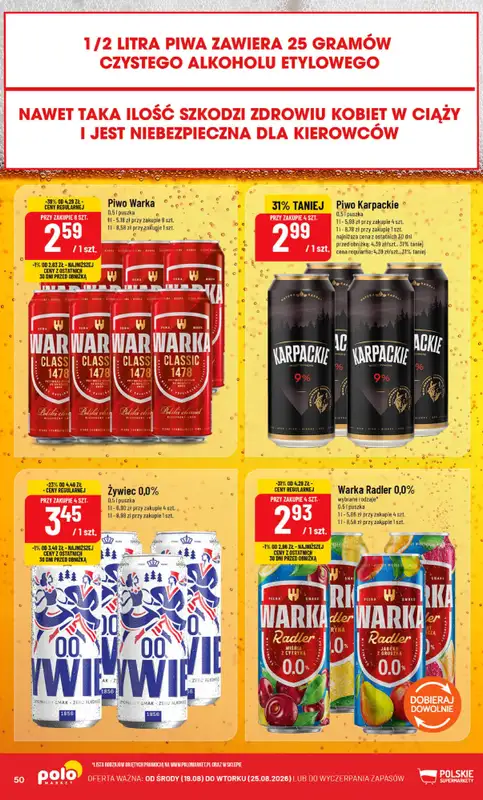 POLOmarket - gazetka promocyjna Gazetka od środy 19.08 do wtorku 25.08 - strona 50