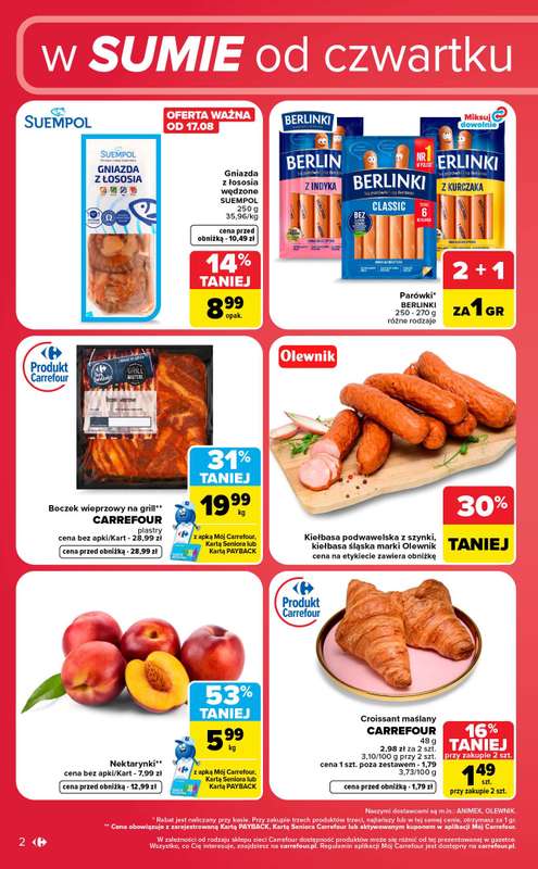 Carrefour Market - gazetka promocyjna Gazetka w sumie od czwartku weekend okazji od czwartku 20.08 do soboty 22.08 - strona 2