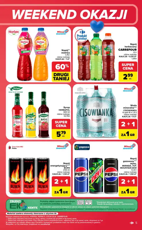 Carrefour Market - gazetka promocyjna Gazetka w sumie od czwartku weekend okazji od czwartku 20.08 do soboty 22.08 - strona 5