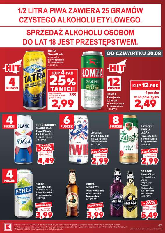 Kaufland - gazetka promocyjna Gazetka Tygodnia od czwartku 20.08 do środy 26.08 - strona 47