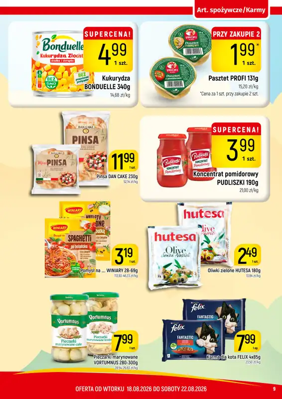 Delikatesy Piotruś Pan - gazetka promocyjna Gazetka od wtorku 18.08 do soboty 22.08 - strona 9