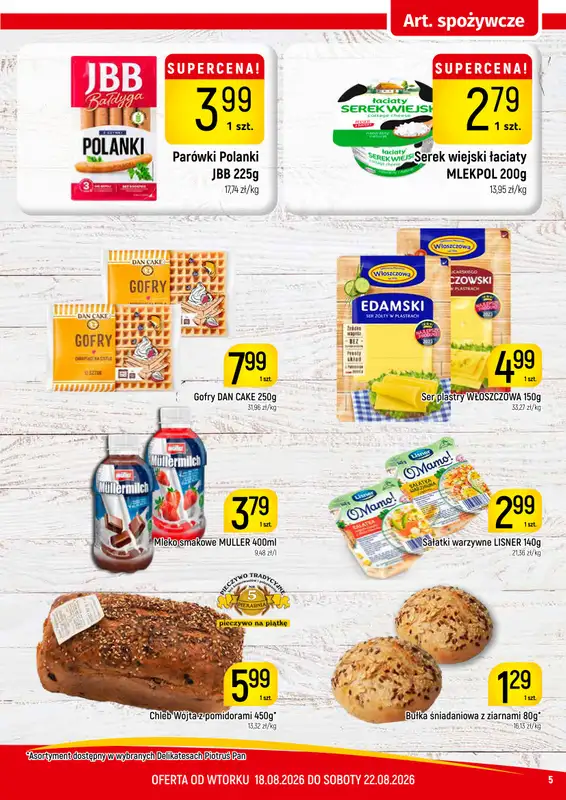 Delikatesy Piotruś Pan - gazetka promocyjna Gazetka od wtorku 18.08 do soboty 22.08 - strona 5