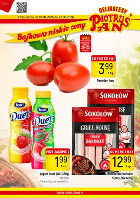 Delikatesy Piotruś Pan - gazetka promocyjna Gazetka od wtorku 18.08 do soboty 22.08