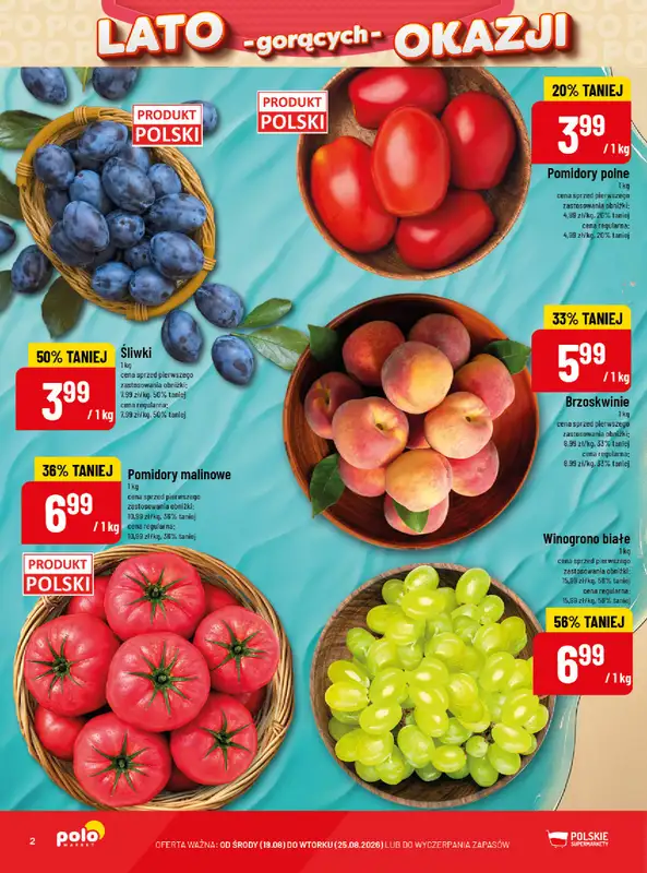 POLOmarket - gazetka promocyjna Lato gorących okazji od środy 19.08 do wtorku 25.08 - strona 2