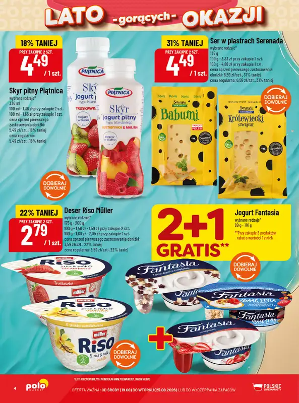 POLOmarket - gazetka promocyjna Lato gorących okazji od środy 19.08 do wtorku 25.08 - strona 4