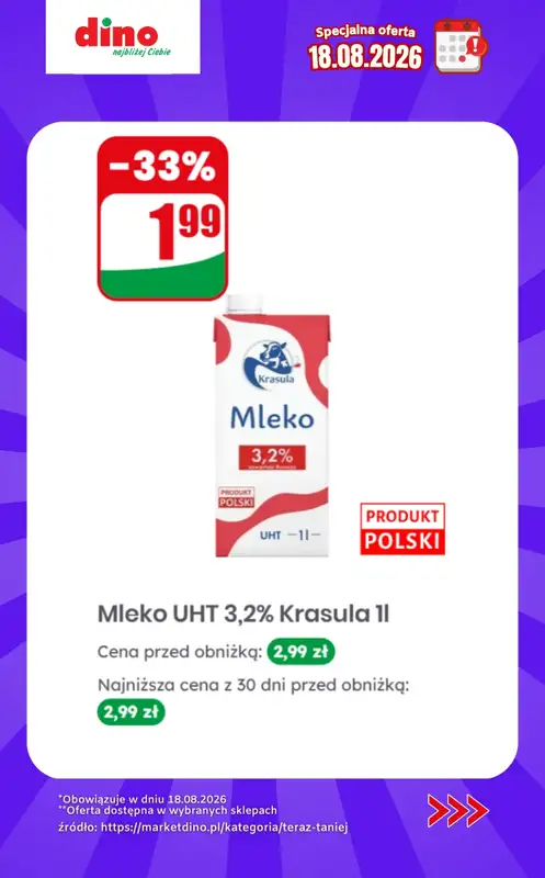 Dino - gazetka promocyjna Specjalna oferta na 18.08.2026 - promocje spoza gazetki od wtorku 18.08 do wtorku 18.08 - strona 2