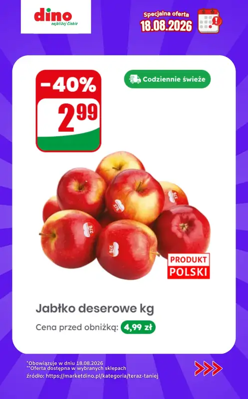 Dino - gazetka promocyjna Specjalna oferta na 18.08.2026 - promocje spoza gazetki od wtorku 18.08 do wtorku 18.08 - strona 4