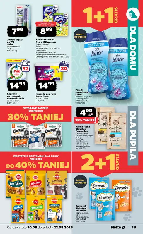 Netto - gazetka promocyjna Gazetka Spożywcza od czwartku 20.08 do soboty 22.08 - strona 19