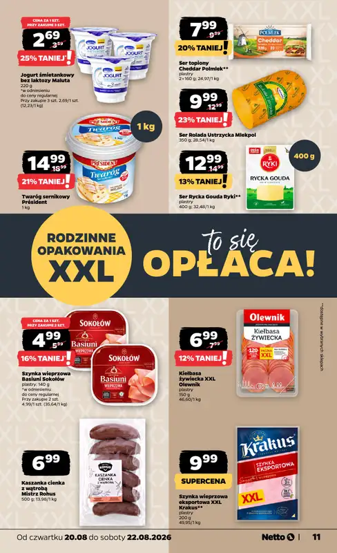 Netto - gazetka promocyjna Gazetka Spożywcza od czwartku 20.08 do soboty 22.08 - strona 11