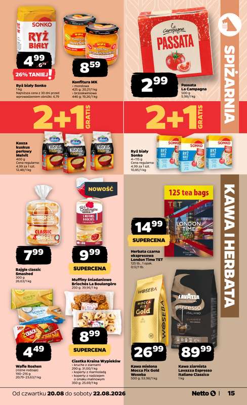 Netto - gazetka promocyjna Gazetka Spożywcza od czwartku 20.08 do soboty 22.08 - strona 15