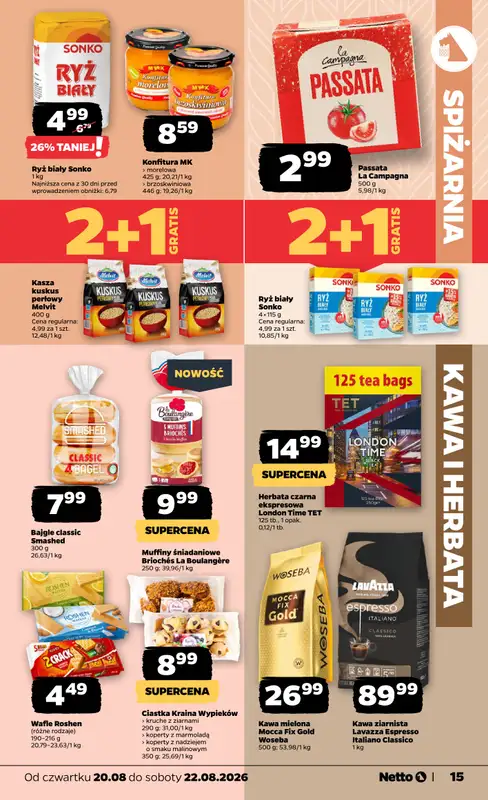Netto - gazetka promocyjna Gazetka Spożywcza od czwartku 20.08 do soboty 22.08 - strona 15