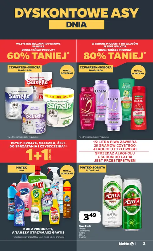 Netto - gazetka promocyjna Gazetka Spożywcza od czwartku 20.08 do soboty 22.08 - strona 3