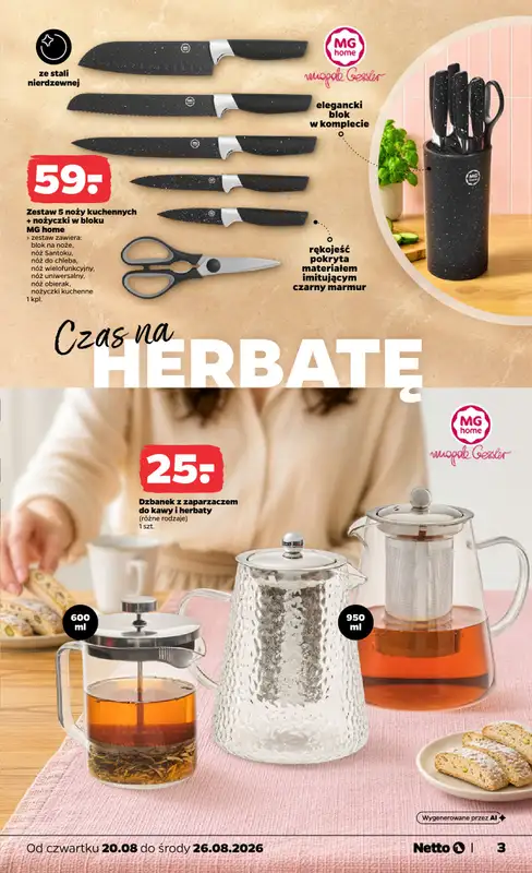 Netto - gazetka promocyjna Inspiracje tygodnia Gotowanie  do środy 26.08 - strona 3
