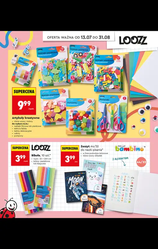 Biedronka - gazetka promocyjna Do Mojej szkoły idę od poniedziałku 06.07 do poniedziałku 31.08 - strona 40