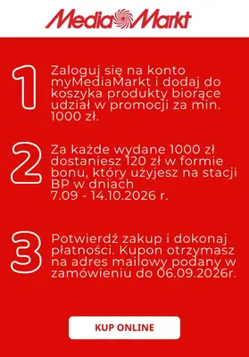 Media Markt - gazetka promocyjna Zgarnij kupon 120 zł na BP za wydane 1000 zł od wtorku 18.08 do środy 26.08 - strona 2