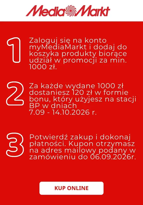 Media Markt - gazetka promocyjna Zgarnij kupon 120 zł na BP za wydane 1000 zł od wtorku 18.08 do środy 26.08 - strona 2