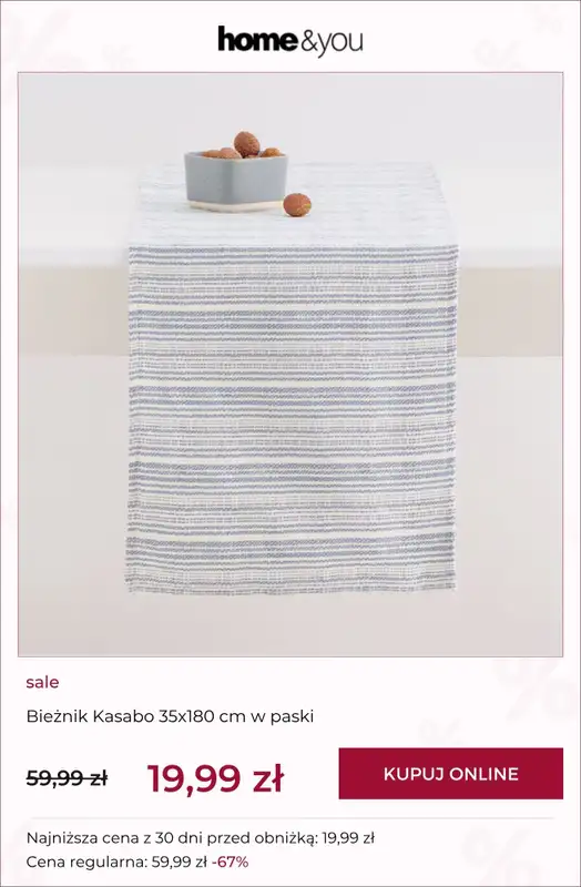 home&you - gazetka promocyjna SALE do 29,99 zł od wtorku 18.08 do wtorku 25.08 - strona 5
