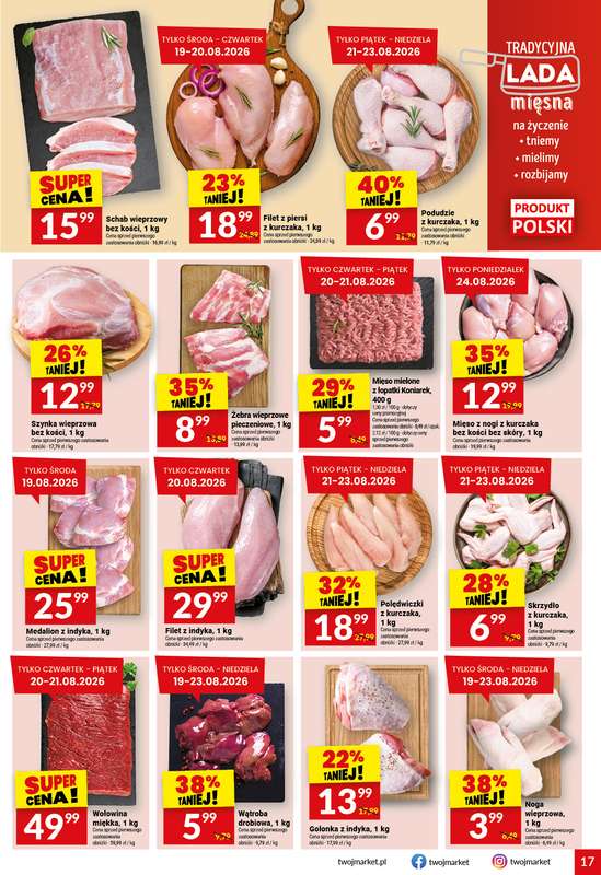 Twój Market - gazetka promocyjna Gazetka od środy 19.08 do wtorku 25.08 - strona 17
