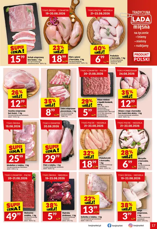 Twój Market - gazetka promocyjna Gazetka od środy 19.08 do wtorku 25.08 - strona 17