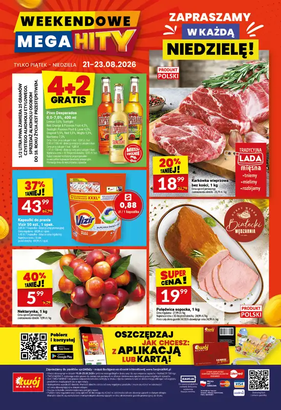 Twój Market - gazetka promocyjna Gazetka od środy 19.08 do wtorku 25.08 - strona 40