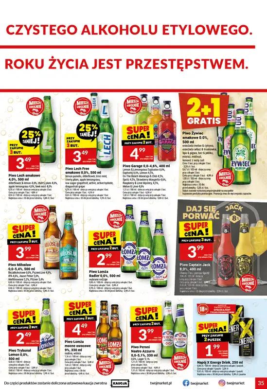Twój Market - gazetka promocyjna Gazetka od środy 19.08 do wtorku 25.08 - strona 35