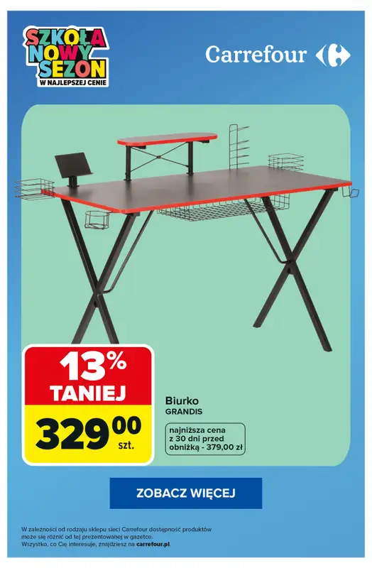 Carrefour - gazetka promocyjna SUPER OFERTY do pokoju ucznia! od wtorku 18.08 do poniedziałku 24.08 - strona 9