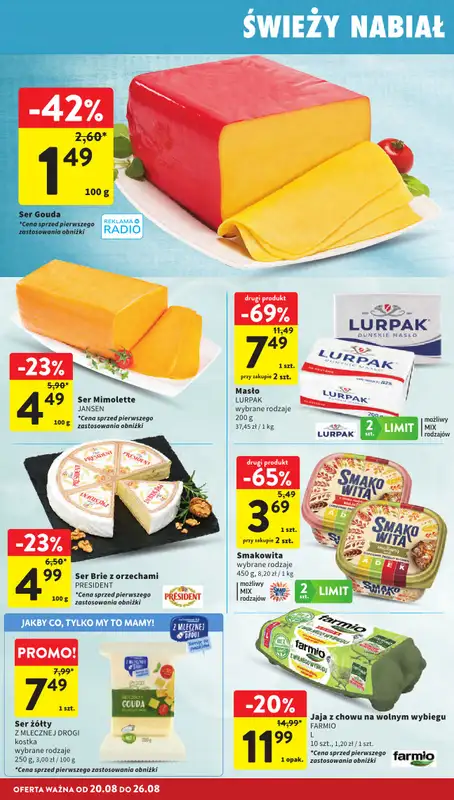 Intermarche - gazetka promocyjna Gazetka od czwartku 20.08 do środy 26.08 - strona 22