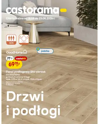 Castorama - gazetka promocyjna Drzwi i podłogi od wtorku 18.08 do niedzieli 23.08