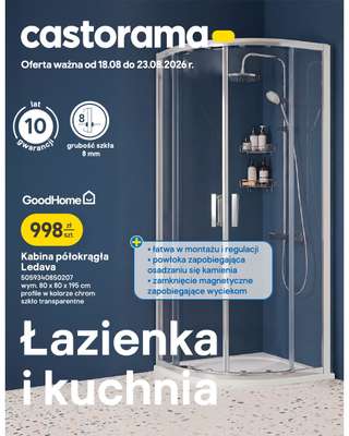 Castorama - gazetka promocyjna Łazienka i kuchnia od wtorku 18.08 do niedzieli 23.08