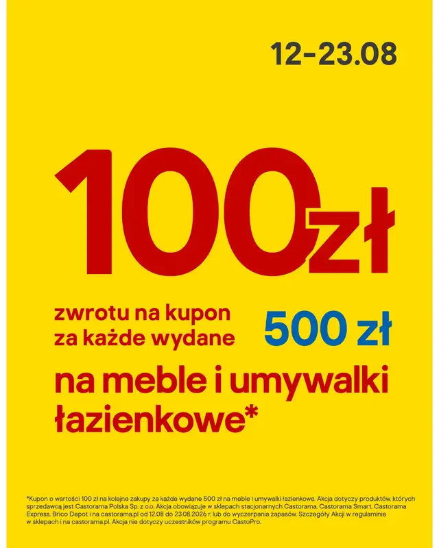 Castorama - gazetka promocyjna Łazienka i kuchnia od wtorku 18.08 do niedzieli 23.08 - strona 5