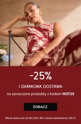 bonprix - gazetka promocyjna -25% na wybrane produkty + darmowa dostawa! od wtorku 18.08 do czwartku 20.08