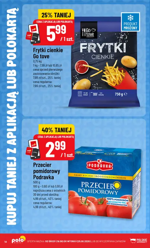 POLOmarket - gazetka promocyjna Kupuj taniej z aplikacją lub polokartą od środy 19.08 do wtorku 25.08 - strona 14