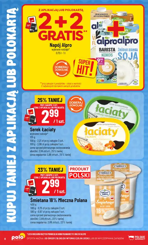 POLOmarket - gazetka promocyjna Kupuj taniej z aplikacją lub polokartą od środy 19.08 do wtorku 25.08 - strona 8