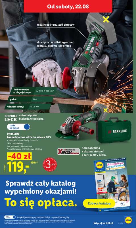 Lidl - gazetka promocyjna Oferta od czwartku od czwartku 20.08 do soboty 22.08 - strona 41