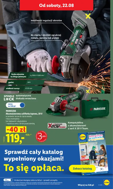 Lidl - gazetka promocyjna Oferta od czwartku od czwartku 20.08 do soboty 22.08 - strona 41