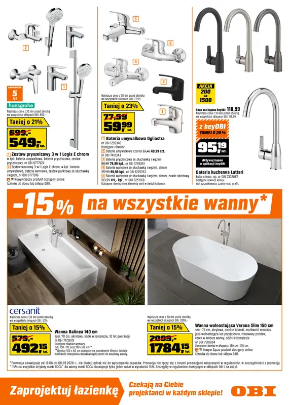 OBI - gazetka promocyjna Gazetka od środy 19.08 do wtorku 08.09 - strona 3