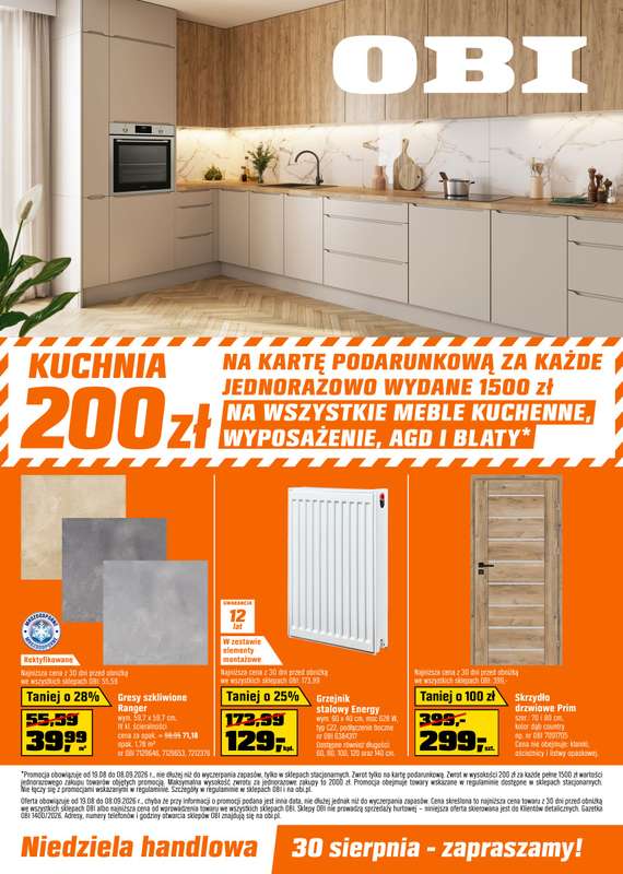 OBI - gazetka promocyjna Gazetka od środy 19.08 do wtorku 08.09