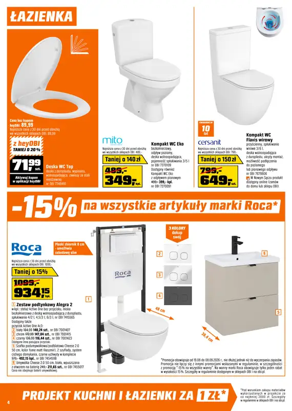 OBI - gazetka promocyjna Gazetka od środy 19.08 do wtorku 08.09 - strona 4