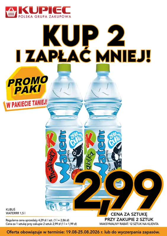 Kupiec - gazetka promocyjna Promopaki od środy 19.08 do wtorku 25.08 - strona 6