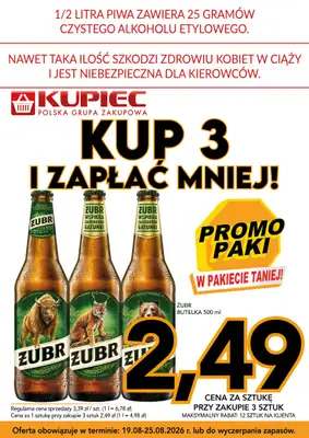 Kupiec - gazetka promocyjna Promopaki od środy 19.08 do wtorku 25.08