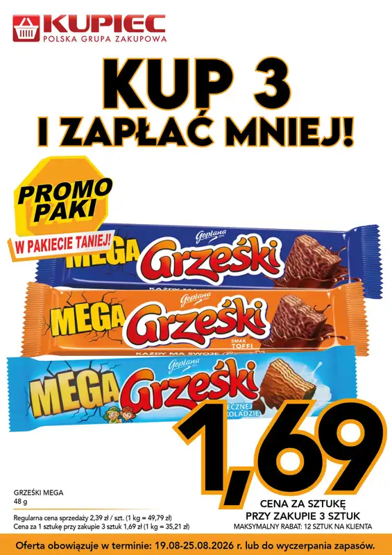 Kupiec - gazetka promocyjna Promopaki od środy 19.08 do wtorku 25.08 - strona 10